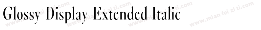 Glossy Display Extended Italic字体转换